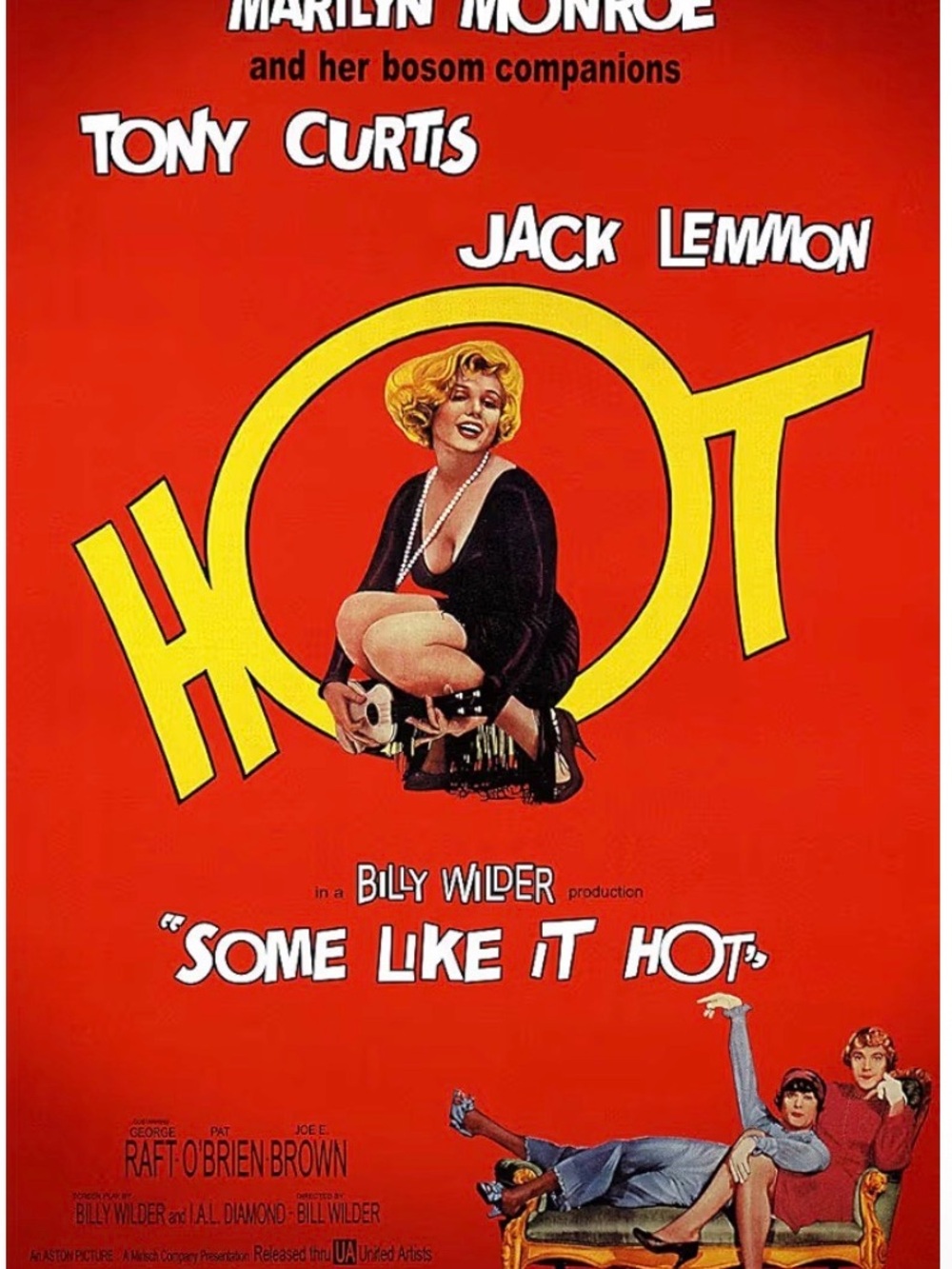 Some Like It Hot Red Movie Poster Art Print